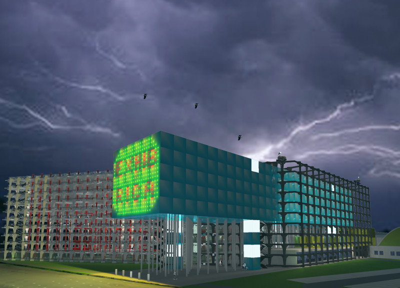 Ice-Inspired Triangular Halls Featuring Sustainable Glass and Concrete Integration for a Community Hub