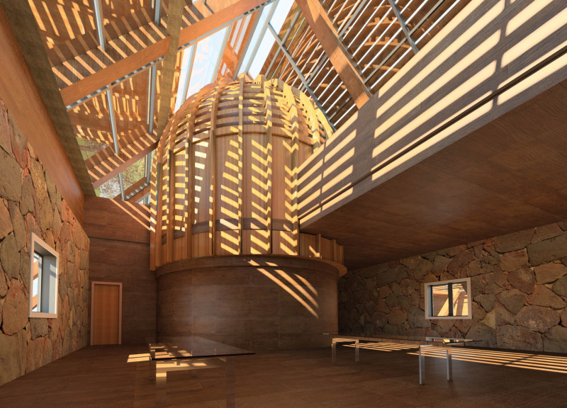 Hollow Brick Structures with Geothermal Heating for a Sustainable Meditation Retreat