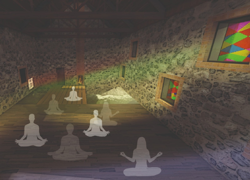 Repurposed Stone Barn Featuring Natural Wood Shades and Sustainable Construction Methods for a Mindful Retreat