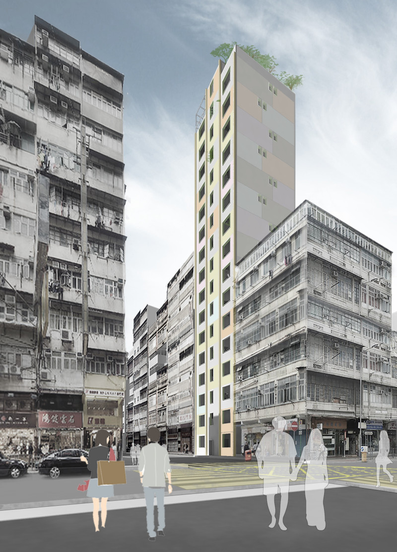 Flexible Living Spaces Enhanced by Sustainable Wood and Concrete in a High-Density Urban Setting