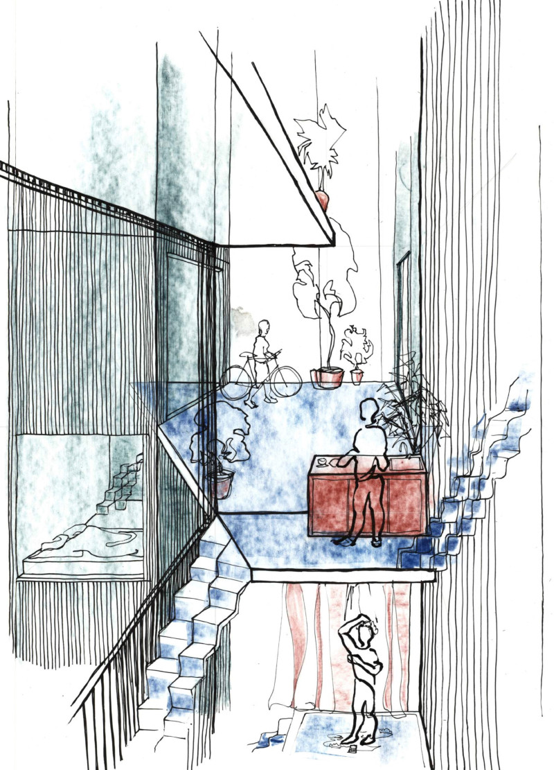 Elevated Living Spaces Enclosed in Concrete and Steel with Enhanced Natural Light