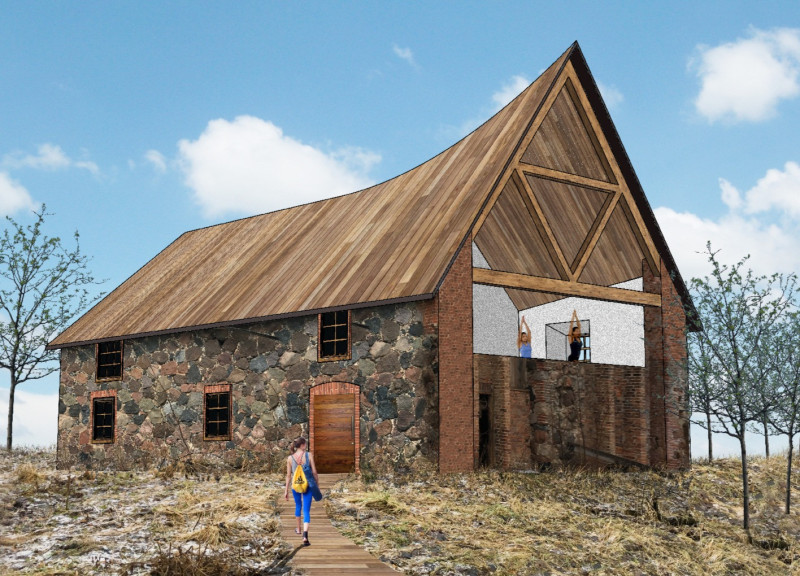 Meditation Retreat Crafted from Local Stone and Timber with Passive Ventilation Features