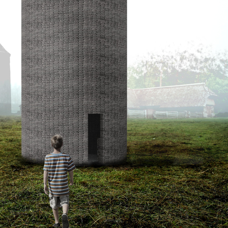 Woven Stone and Straw Structures Crafted for Spiritual Reflection in a Serene Landscape