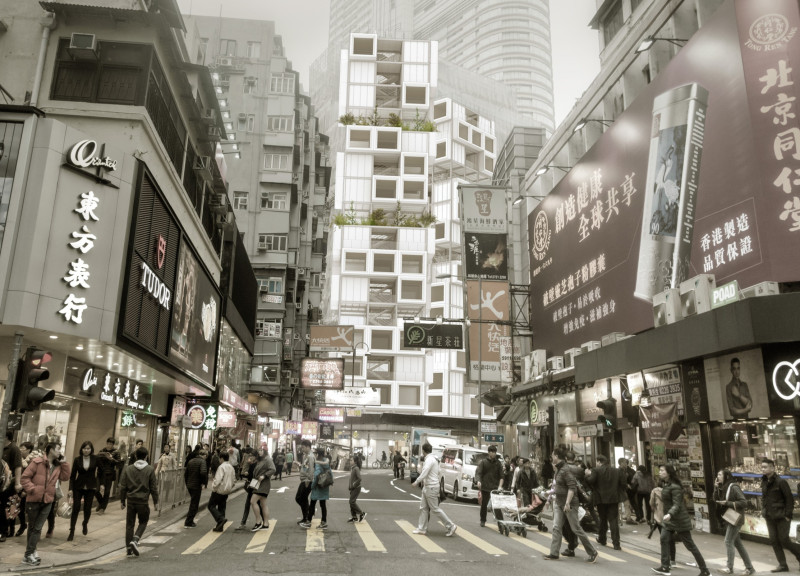 Modular Living Enhanced by Vertical Gardens and Durable Concrete Construction