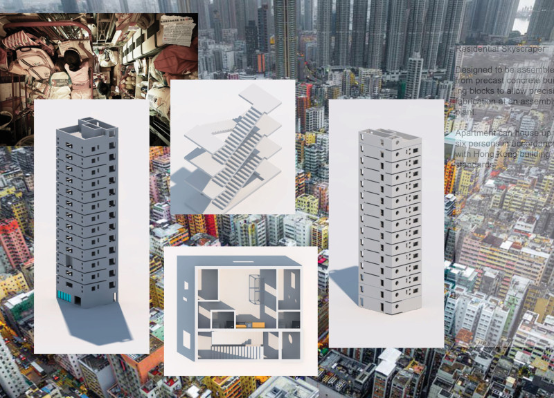 Precast Concrete Skyscraper Enhancing Urban Density Through Modular Design