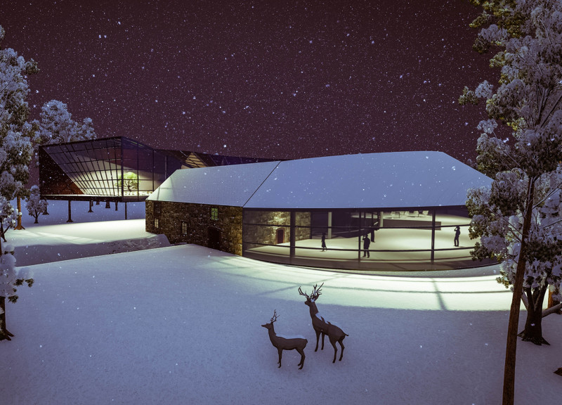 Charred Wooden Shingles and Stone Create a Tranquil Retreat for Mindfulness Practice