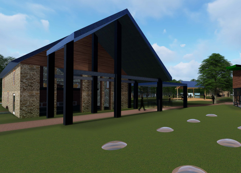 Sunken Meditation Spaces Crafted from Local Stone and Natural Wood Elements