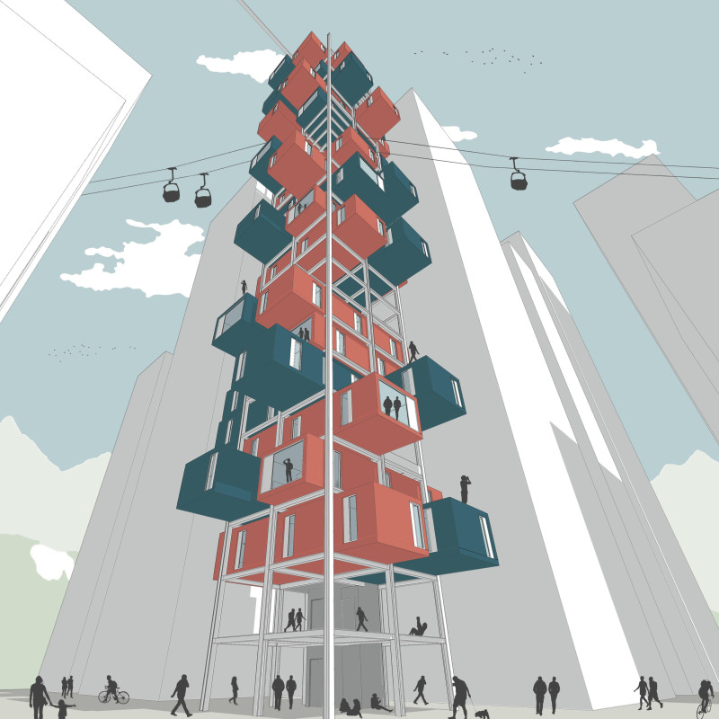 Modular Living Spaces with Steel Framework and Timber Cladding Designing Community Integration