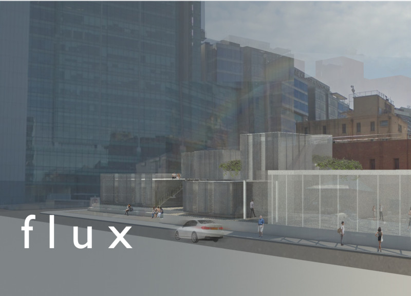 Metal Mesh Façade with Glass Integration in a Community-Focused Space