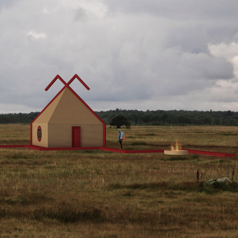 Sustainable Cabin with Timber Cladding and Rainwater Harvesting Integrating Cultural Heritage