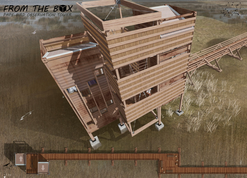 Charred Wooden Shingles and Vertical Gardens Transform Community Space in Urban Setting