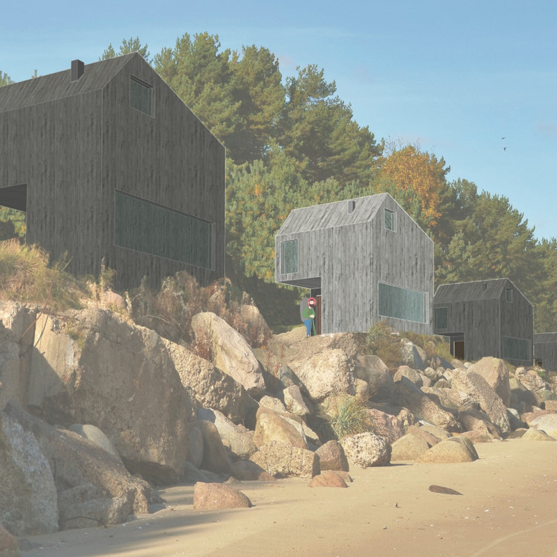 Charred Wooden Shingles and Photovoltaic Roofs Supporting Eco-Friendly Trekking Cabins