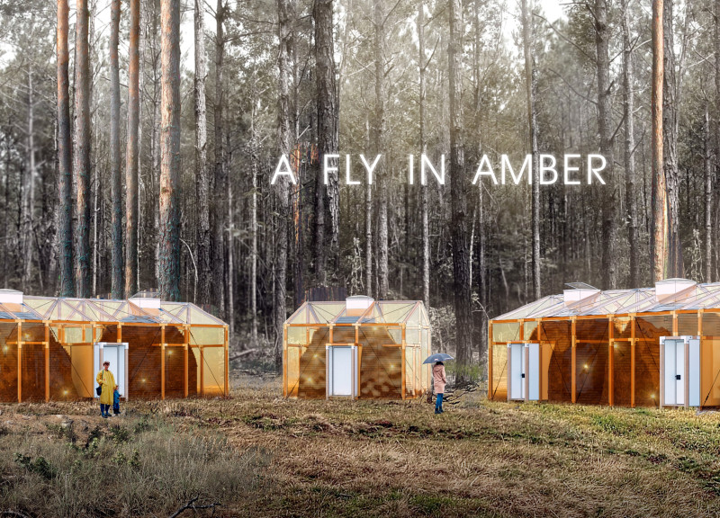 Biodegradable Plastic Wraps and Dirt Brick Construction in a Forested Residential Space