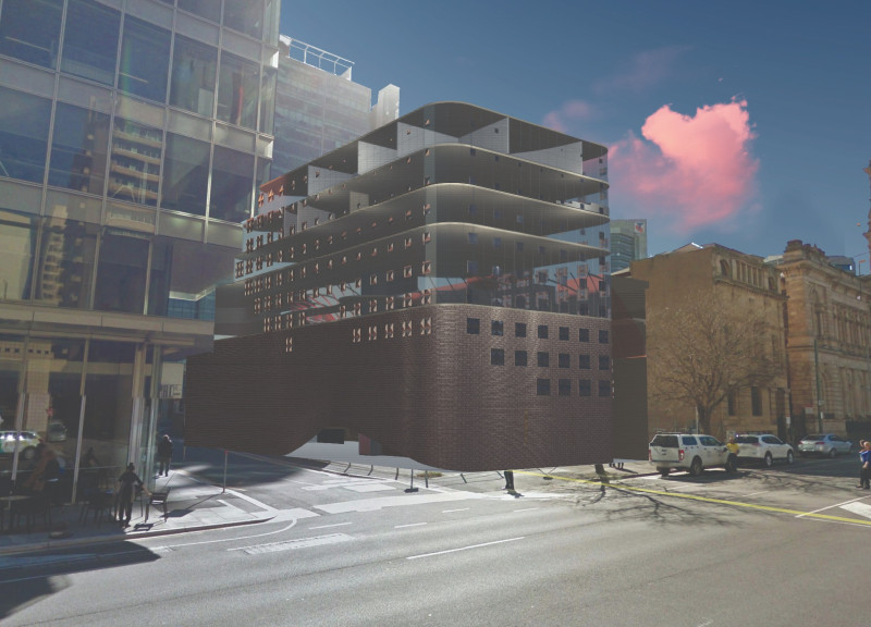 Curvilinear Form Crafted from Sustainable Concrete and Glass in a Community-Focused Hub