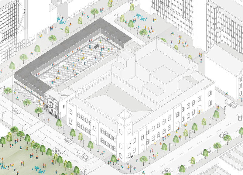 Charred Wooden Shingles and Modular Design Define a Sustainable Community Space