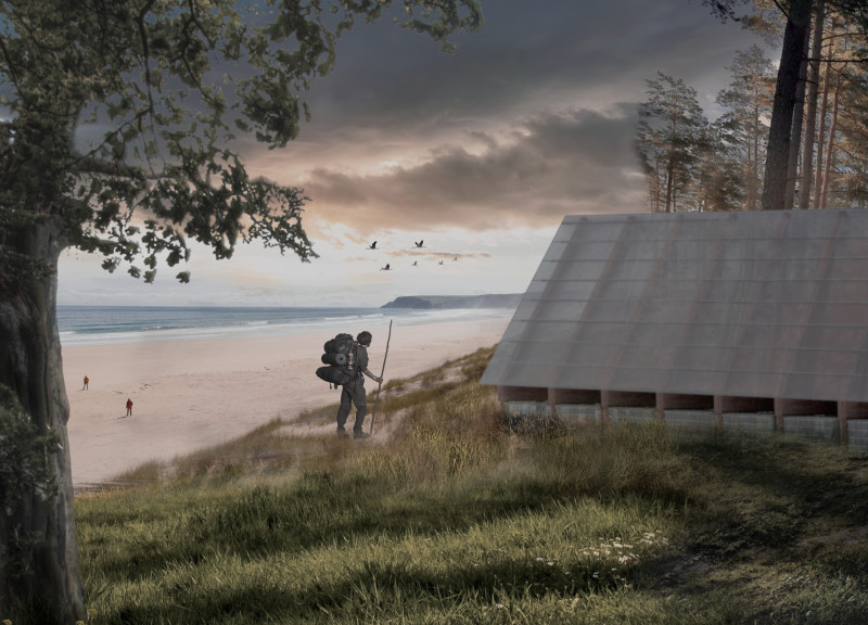 Charred Wooden Shingles and Cross-Laminated Timber Define a Coastal Community Retreat