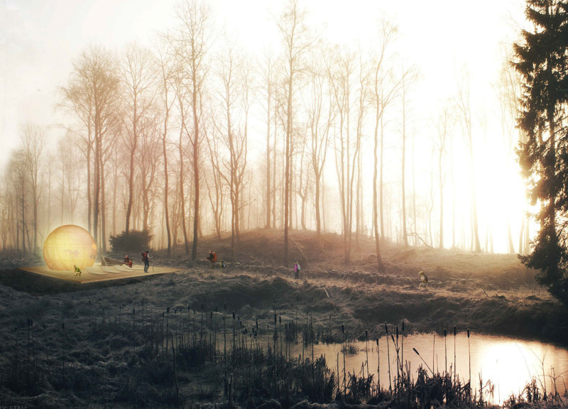 Translucent Polycarbonate Sphere Featured in Sustainable Timber Retreat