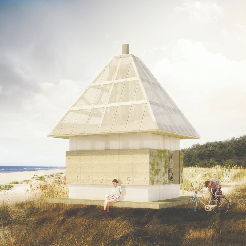 Translucent Plastic Panels and Moss-Covered Facades Enhance Sustainable Community Spaces