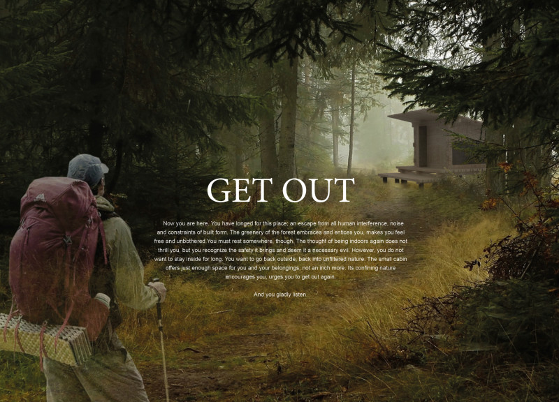 Charred Wood Construction with Transparent Elements in a Forest Retreat