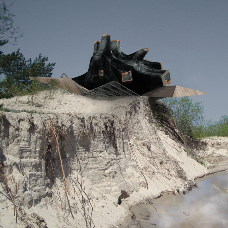 Telescopic Framework with Carbon Fiber and Modular Timber Integration Along the Latvian Coast