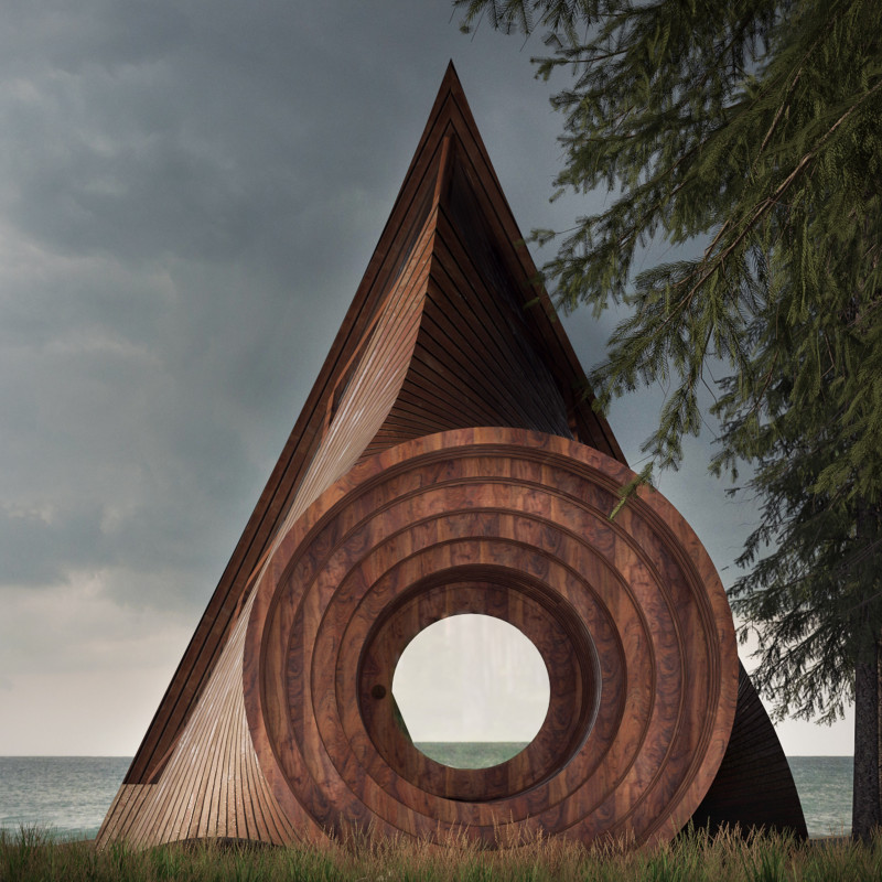 Charred Wooden Shingles and Photovoltaic Elements Define a Modern Timber Retreat