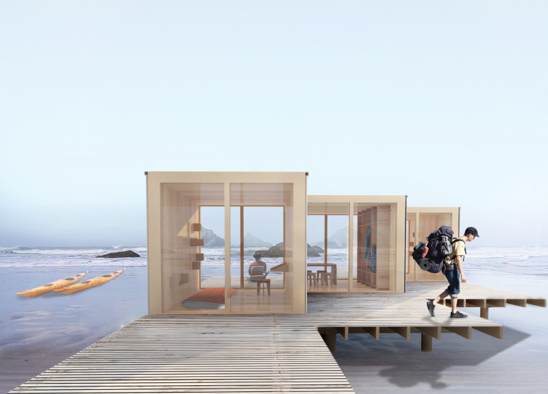 Repurposed Shipping Containers Enhanced by Natural Insulation and Scenic Integration