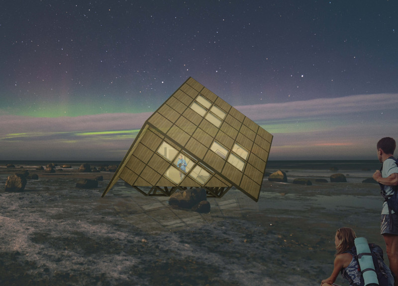 Reclaimed Wood Structure with Passive Ventilation in a Forest Retreat