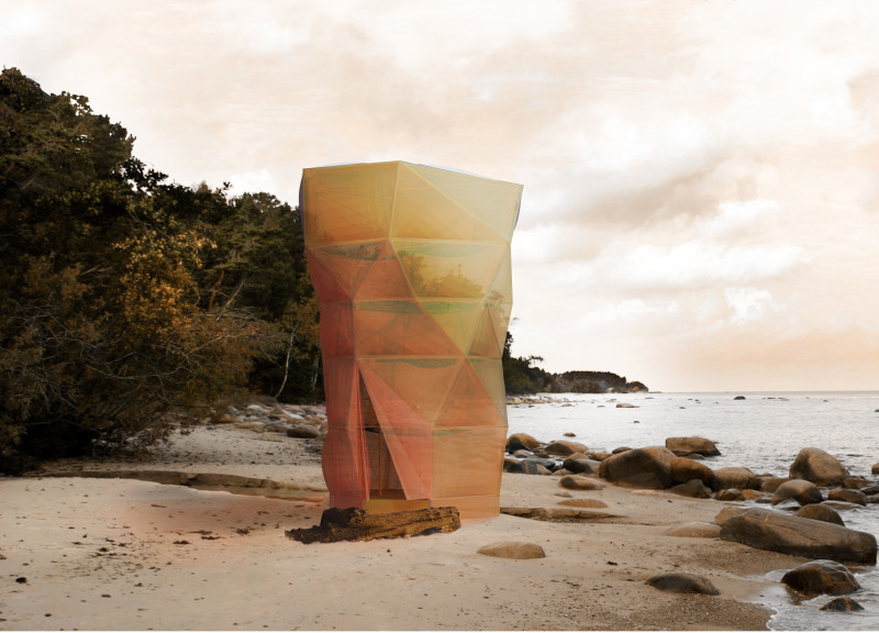 Inflatable Membrane Cabin Embracing Coastal Ecosystems with Flexible Timber Framework