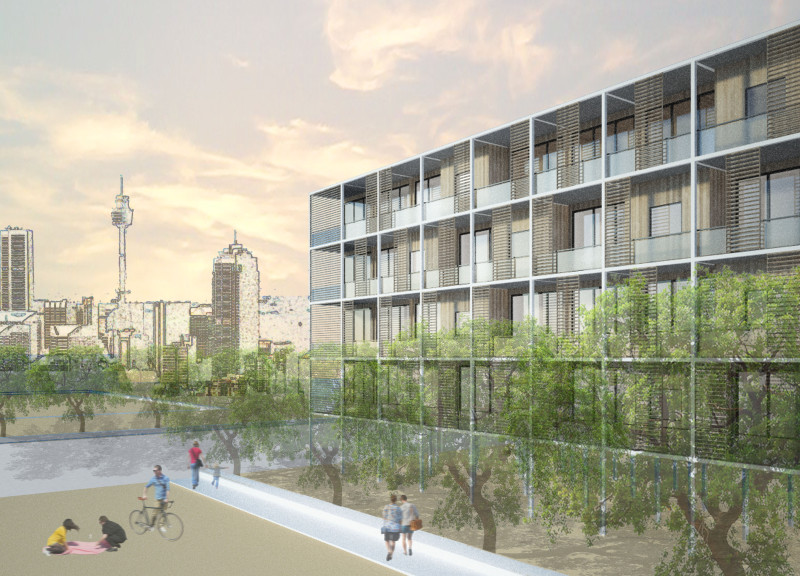 Charred Wooden Shingles and Cross-Laminated Timber Panels in Flexible Urban Living Solutions