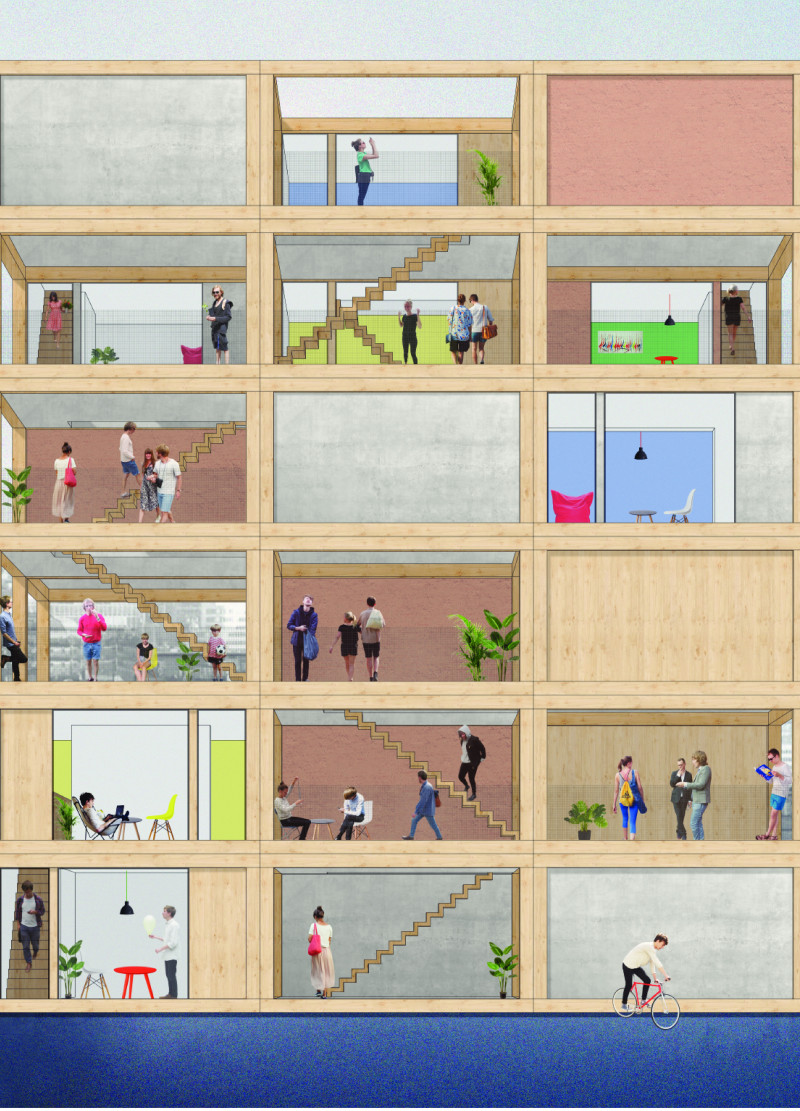 Charred Wooden Shingles and Natural Light Illuminate Flexible Communal Living Spaces