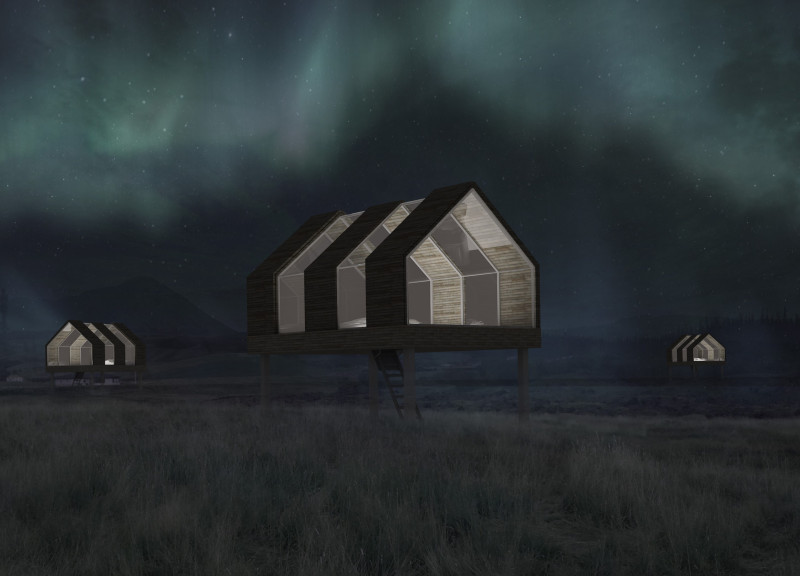 Elevated Stilt Structures Crafted from Sustainable Timber and Expansive Glass Facades Offering Uninterrupted Northern Lights Views