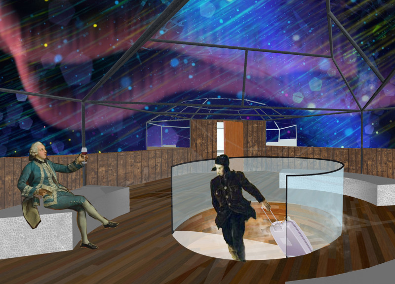 Rotating Guest Units Crafted from Translucent Materials for Enhanced Aurora Viewing