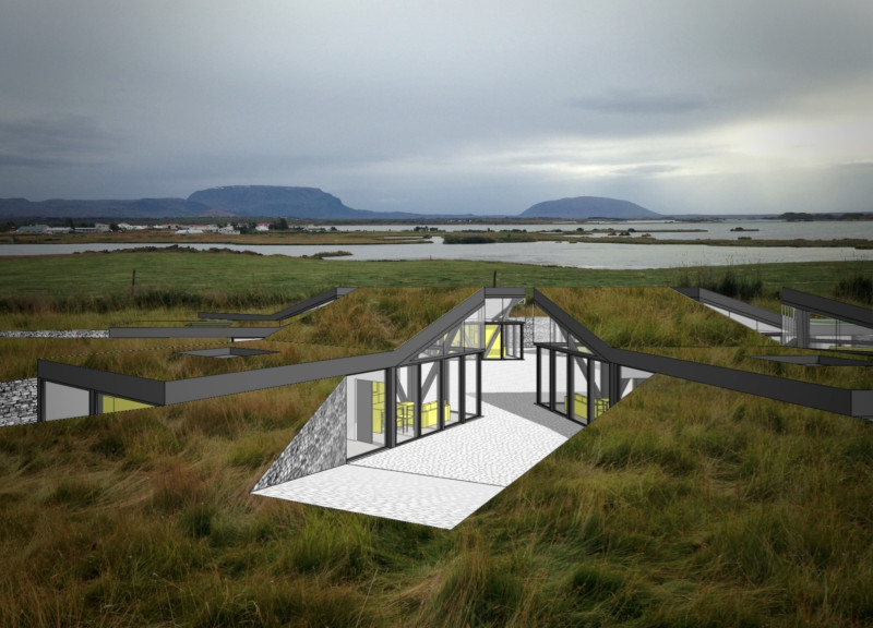 Elevated Observation Decks and Green Roofs Enhance Guest Experience Amid Icelandic Landscapes