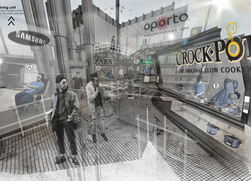 Concrete Living Spaces with Integrated Advertising Solutions