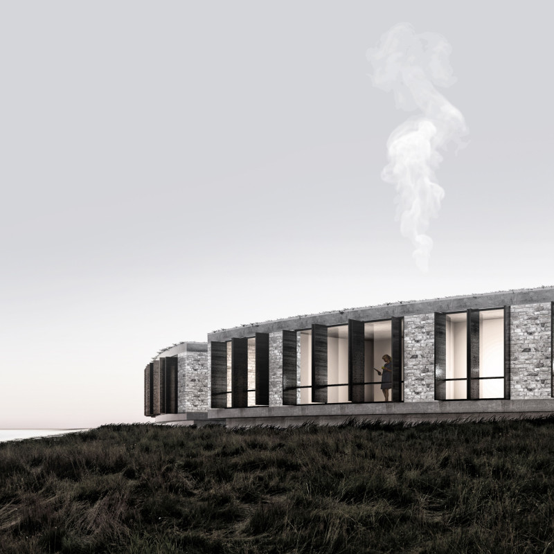 Radiant Heating and Green Roofs in Locally-Sourced Stone Cabins Embracing Icelandic Wilderness