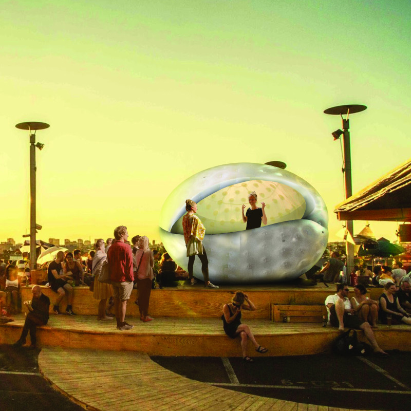 Inflatable Fabric Structure Creating Flexible Social Spaces in Urban Environments