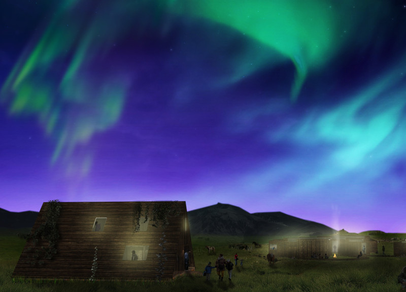 Biophilic Retreat Crafted from Local Birch and Enhanced with Green Roofs