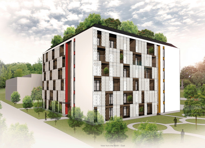 Perforated Screens and Laminated Timber Modules in Sustainable Urban Housing