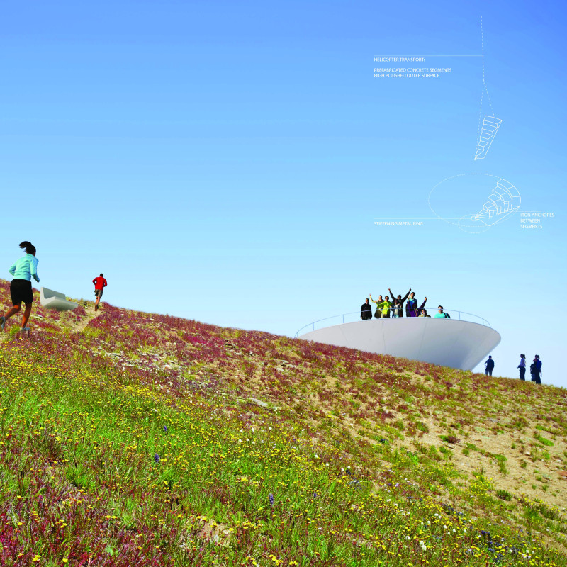 Reflective Concrete Platforms Enhancing Scenic Interaction with Natural Landscapes
