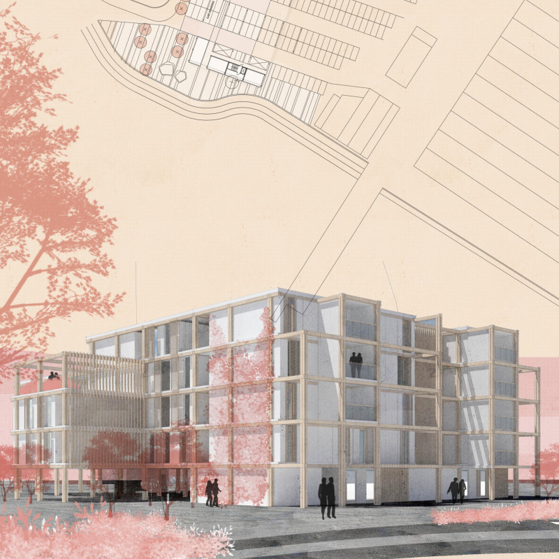 Cross-Laminated Timber Frames Enhanced by Charred Shingles for Multifunctional Urban Living