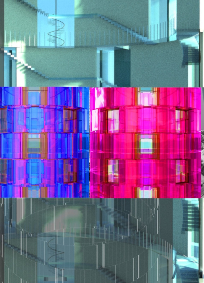 Dynamic Glass Facades and Communal Courtyards in Sustainable Circular Housing