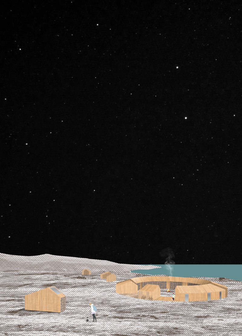 Charred Wooden Shingles and Circular Design in a Communal Retreat