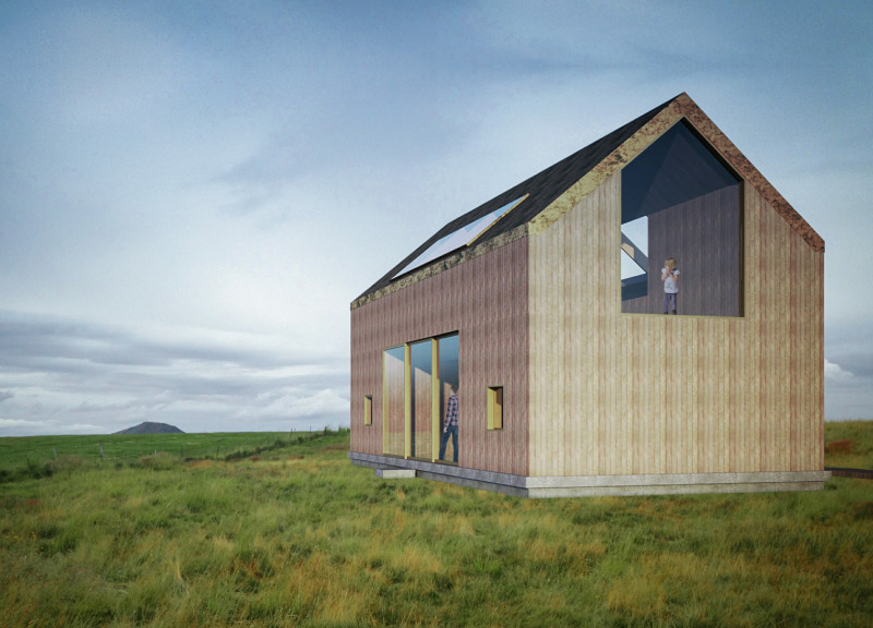 Charred Wooden Shingles and Passive Solar Techniques Enhance Nordic Cabins for Auroral Viewing
