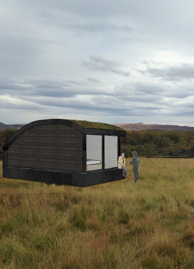 Turf Roof Structures Integrated with Natural Light for Community Living