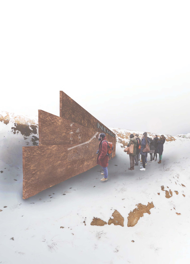 Corten Steel Fins Enhance Visitor Experience at Volcanic Geological Site