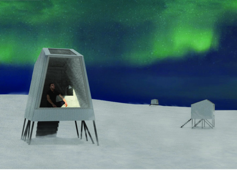 Charred Wooden Shingles and Metal Cladding Elevate Eco-Friendly Cabins for Remarkable Aurora Viewing