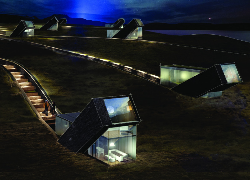 Reflective Surfaces and Sustainable Timber Crafting Guesthouses Nestled in Iceland’s Natural Landscape