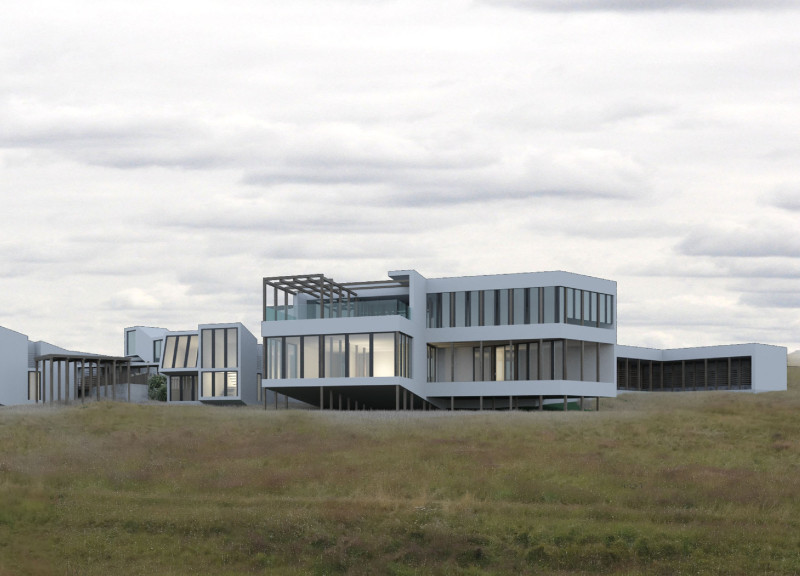 Cork-Structured Guest Houses Integrated with Solar Panels for Ecological Tourism