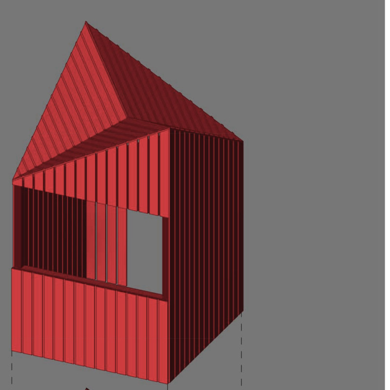 Runic Inspired Coffee House with Pitched Roof and Sustainable Wood Frame