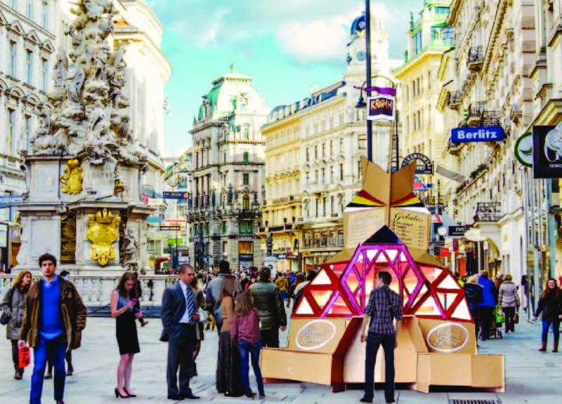 Geodesic Kiosk Featuring Precision Board and Integrated Seating Solutions